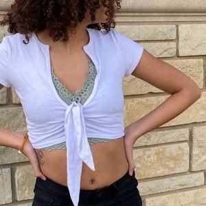 White crop top